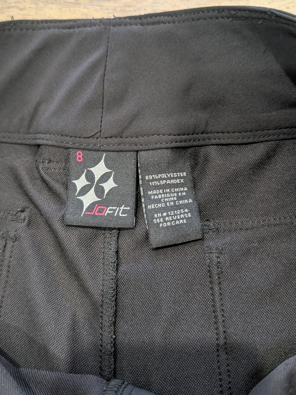 Jofit Black Women's Chinos with Flap Back Pockets - Picture 8 of 10